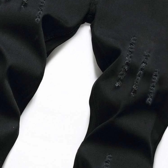 Guys Ripped Zip Fly Jeans - Picture 6 of 9